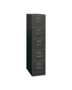 HON 26-1/2inD Vertical 5-Drawer File Cabinet With Lock, Metal, Charcoal