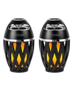 Limitless Innovation TikiTunes Portable Bluetooth Wireless Speakers, Black, Pack Of 2 Speakers