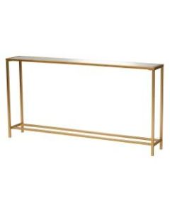 Baxton Studio Modern And Contemporary Glam Mirrored Glass Console Table, 31-1/2inH x 59-13/16inW x 10inD, Gold