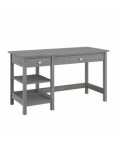Bush Furniture Broadview 54inW Computer Desk with Shelves, Modern Gray, Standard Delivery