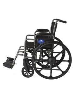 Medline K1 Basic Wheelchair, Swing Away, 18in Seat, Gray