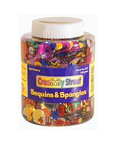 Chenille Kraft Shaker Jar With Sequins And Spangles, Multicolor, 8.8 Oz.