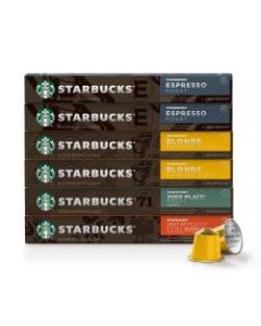 Starbucks Single-Serve Coffee Freshpacks, Variety Pack, Carton Of 60, 6 x 10 Per Box