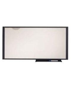Quartet Prestige Workstation Total Erase Marker Dry-Erase Whiteboard, 18in x 48in, Aluminum Frame With Graphite Finish