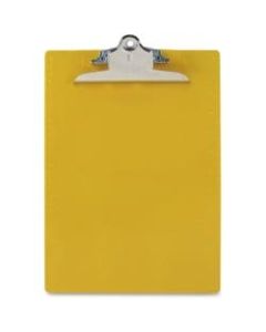 Saunders Recycled Plastic Clipboards - 1in Clip Capacity - 8 1/2in, 8 19/64in x 11in, 11 45/64in - Polystyrene, Plastic - Yellow - 1 Each