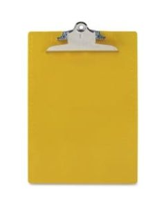 Saunders Recycled Plastic Clipboards - 1in Clip Capacity - 8 1/2in, 8 19/64in x 11in, 11 45/64in - Polystyrene, Plastic - Yellow - 1 Each