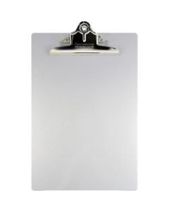 Saunders Aluminum Round Corner Clipboards - 1in Clip Capacity - 8 1/2in x 12in - Clamp - Aluminum - Silver - 1 Each