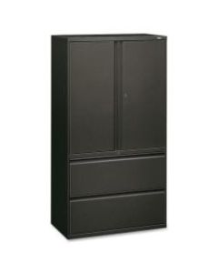 HON 800 Series Storage Cabinet With Lateral File, 36in Wide, Charcoal