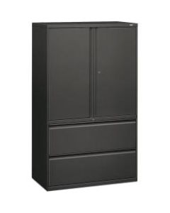 HON 800 Series Storage Cabinet With Lateral File, 42inW, Charcoal