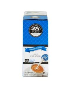 Executive Suite Liquid Coffee Creamer, French Vanilla Flavor, 0.38 Oz Single Serve, Box Of 48