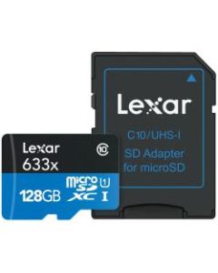 Lexar High-Performance 633x microSDXC UHS-1 Memory Card, 128GB