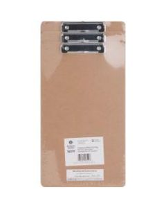 Business Source Legal-size Clipboard - 8 1/2in x 14in - Hardboard - Brown - 3 Pack