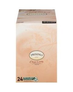 Twinings of London Chai Latte Single-Serve K-Cups, 12.72 Oz, Carton Of 24