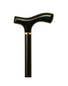 Alex Orthopedic Fritz Handle Wood Cane, Mens, 37in, Black Beechwood