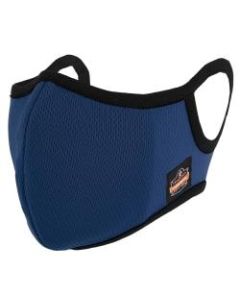 Ergodyne Skullerz 8802F(x) Contoured Face Cover Mask With Filter, Small/Medium, Blue