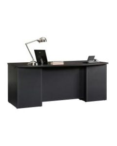 Sauder Via Executive Desk, 71 1/2inW x 35 1/2inD, Bourbon Oak/Soft Black