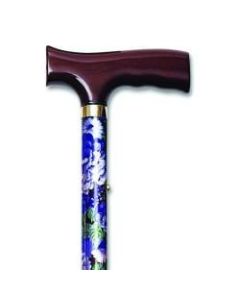 Alex Orthopedic Folding Travel Cane, 36in-37in, Fritz Handle, Mauve Floral