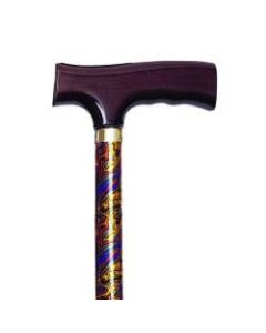 Alex Orthopedic Folding Travel Cane, 36in-37in, Fritz Handle, Paisley