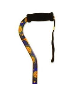 Alex Orthopedic Offset Handle Aluminum Cane, 31in-40in, Celestial