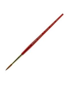 Winsor & Newton Sceptre Gold II Short-Handle Paint Brush 101, Size 7, Round Bristle, Sable Hair, Terracotta