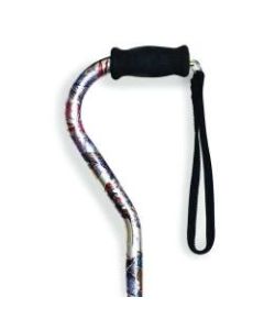Alex Orthopedic Offset Handle Aluminum Cane, 31in-40in, Compass Rose