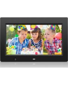 Aluratek 10 inch Digital Photo Frame with Motion Sensor and 4GB Built-in Memory - 10in LCD Digital Frame - Black - 1024 x 600 - Cable - 16:9 - Autostart Slideshow, Slideshow, Background Music, Clock, Calendar, Auto On/Off Timer, Motion Detection