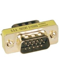 Tripp Lite Compact / Slimline VGA Video Gender Changer (M/M) - 1 x HD-15 Male - 1 x HD-15 Male