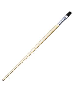Charles Leonard Flat Easel Paintbrushes, 1/2in, Flat Bristle, Black, Pack Of 12