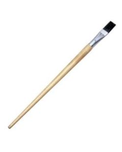 Charles Leonard Flat Easel Paintbrushes, 18in, Flat Bristle, Natural, Pack Of 12