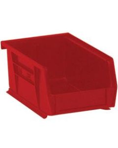 Office Depot Brand Plastic Stack & Hang Bin Boxes, Small Size, 9 1/4in x 6in x 5in, Red, Pack Of 12