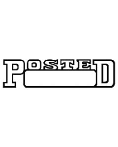 Xstamper One-Color Title Stamp, Pre-Inked, "Posted", Red