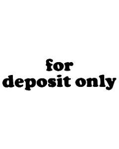 Xstamper One-Color Title Stamp, Pre-Inked, "For Deposit Only", Blue