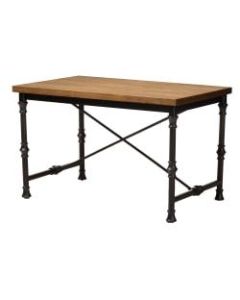 Baxton Studio Ayaz Cross Desk, Dark Oak Brown