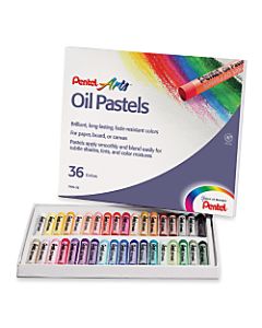 Pentel Oil Pastel Set, Assorted, Set Of 36