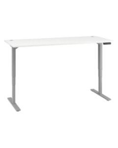 Bush Business Furniture Move 80 Series 72inW x 30inD Height Adjustable Standing Desk, White/Cool Gray Metallic, Standard Delivery
