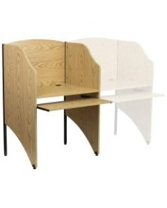 Flash Furniture Starter Study Carrel, 49 5/8inH x 32 5/8inW x 24 7/16inD, Oak