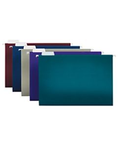 Office Depot Brand 2-Tone Hanging File Folders, 1/5 Cut, 8 1/2in x 14in, Legal Size, Assorted Colors, Box Of 25 Folders