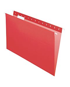 Office Depot Brand 2-Tone Hanging File Folders, 1/5 Cut, 8 1/2in x 14in, Legal Size, Red, Box Of 25 Folders