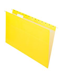 Office Depot Brand 2-Tone Hanging File Folders, 1/5 Cut, 8 1/2in x 14in, Legal Size, Yellow, Box Of 25 Folders