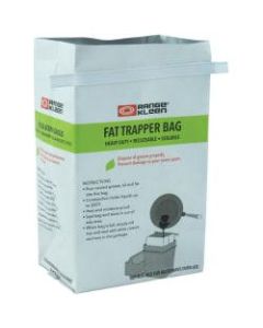 Range Kleen 65110 Trap the Grease: Fat Trapper System 10 Replacement Bags - 3in Width x 4in Length x 6.75in Depth - White - Polyethylene, Aluminum, Kraft Paper, Polypropylene - 10Bag - Kitchen