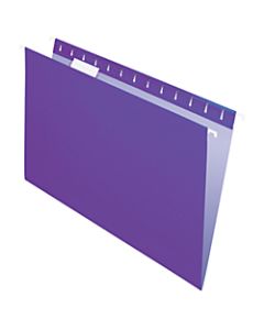 Office Depot Brand 2-Tone Hanging File Folders, 1/5 Cut, 8 1/2in x 14in, Legal Size, Purple, Box Of 25 Folders