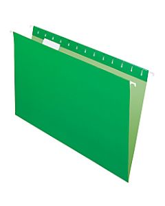 Office Depot Brand 2-Tone Hanging File Folders, 1/5 Cut, 8 1/2in x 14in, Legal Size, Green, Box Of 25 Folders