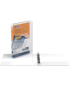 QuickFit 3-Ring Binder, 5/8in Angle D-Rings, 50% Recycled, White