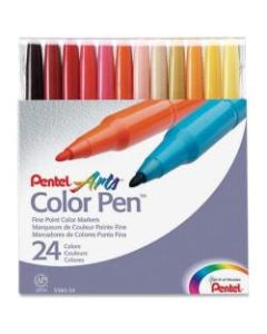 Pentel Color Pens, Set Of 24 Colors