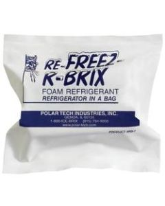 Re-Freez-R-Brix Cold Bricks, 4 1/2inH x 2inW x 1 1/2inD, White, Case Of 48