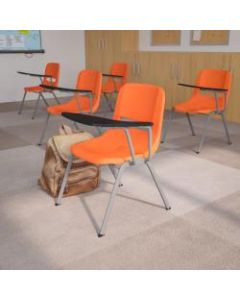 Flash Furniture Ergonomic Shell Chairs, Orange, Set Of 5 Chairs
