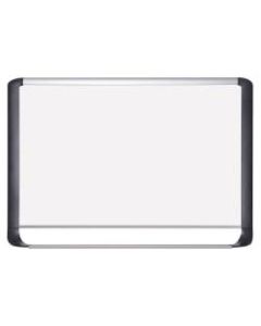 MasterVision Porcelain Dry-Erase Whiteboard, 48in x 72in, Aluminum Frame With Silver/Black Finish