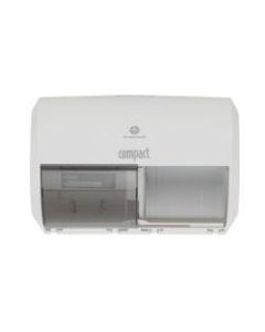 Compact by GP PRO 2-Roll Side-by-Side Coreless High-Capacity Toilet Paper Dispenser, White