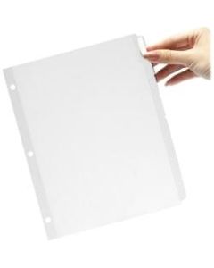 TOPS Oxford Custom Label Tab Dividers, 8-1/2in x 11in, White, 8 Dividers Per Set, Pack Of 5 Sets