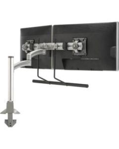 Chief KONTOUR K2C22HS Desk Mount for Flat Panel Display - Silver, Gray - Yes - 2 Display(s) Supported - 10in to 24in Screen Support - 30 lb Load Capacity